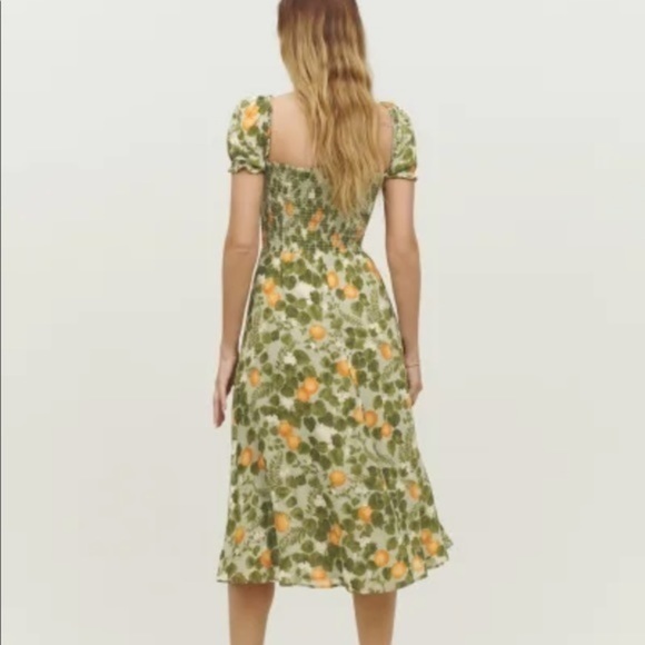 Reformation Inka Dress in Orange Grove *NEW* - Picture 3 of 6